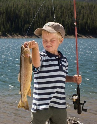 Красивое фото на тему: Дети и женщины на рыбалке № 11